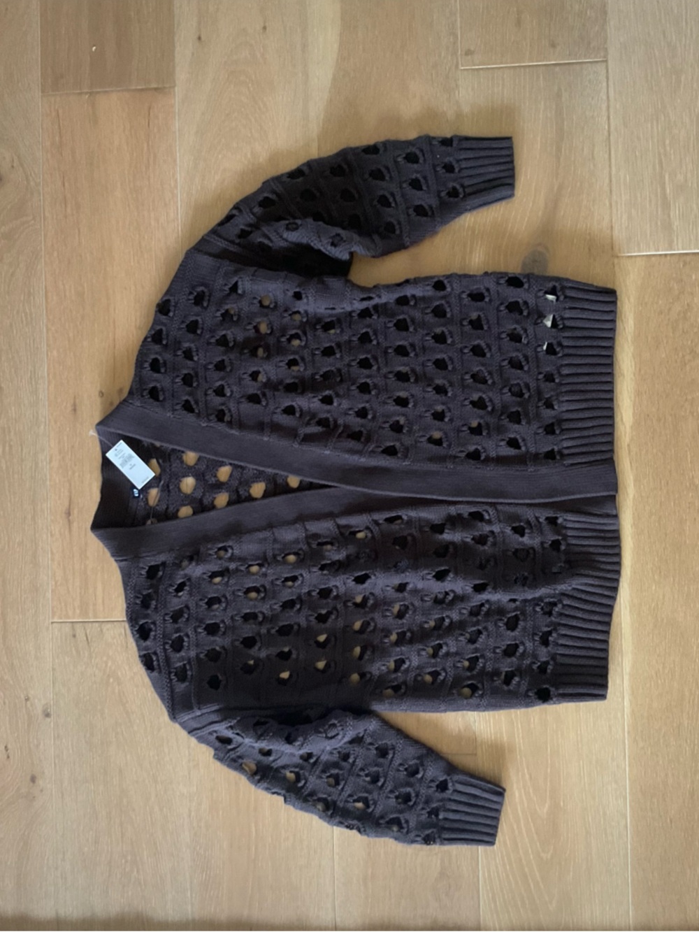 GAP Oversized Cutout Pointelle Cardigan NWT size S Petite